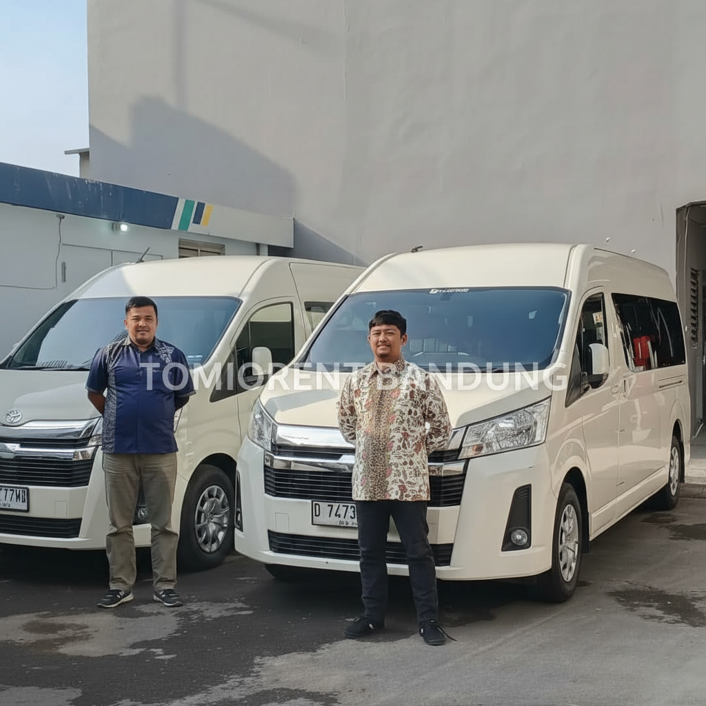 layanan sewa hiace premio bandung dengan sopir berpengalaman